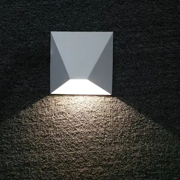 

LED Wall-Mounted Lamp Wall Light Square Creative Illumination Modern Decor For Bedside Living Room Corridor Hotel Bathroom Q0KF