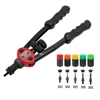 Manual Rivet Gun Kit Hand Rivet Tool Rivet Nut Setting Tool Nut Setter Hand Riveter with Mandrels M3/M4/M5/M6 Riveter Gun Tool 2