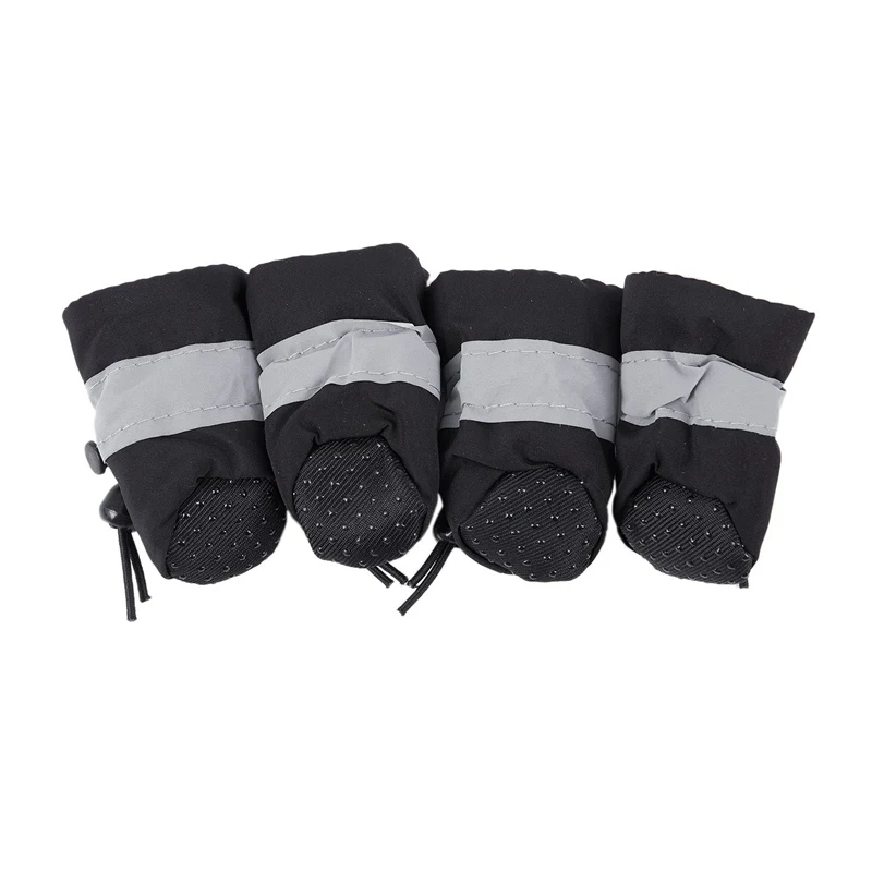 Зимняя Теплая Обувь для собак; нескользящая обувь для собак; пинетки; переносная обувь для маленьких собак; большая спортивная обувь; цвет синий; 2