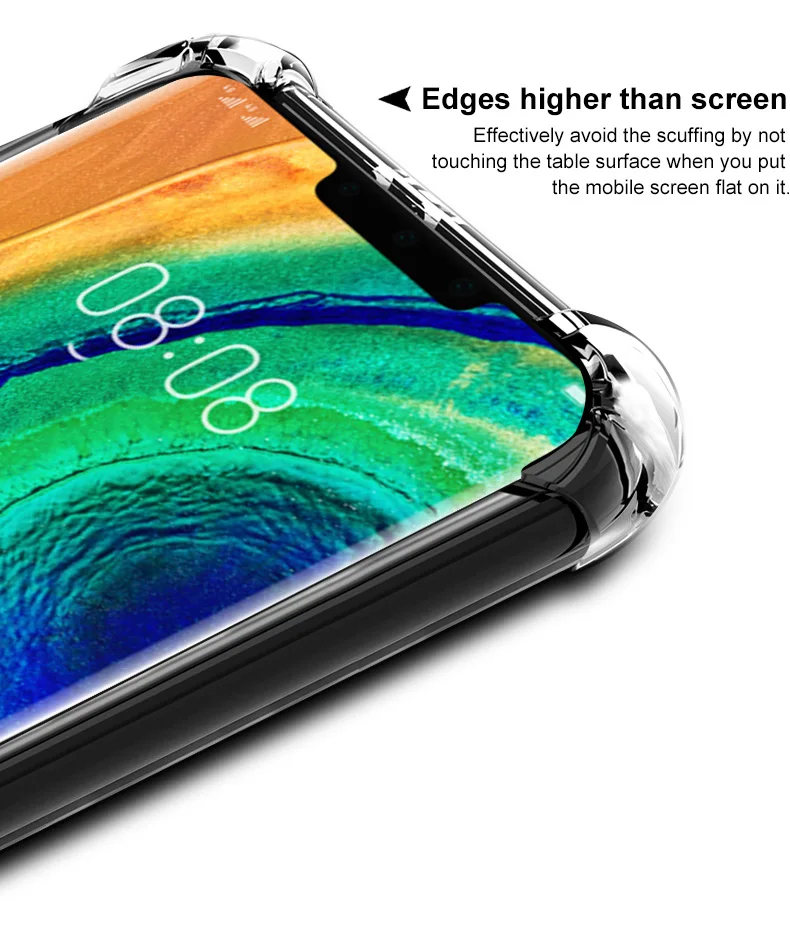 IMAK Чехол с "воздушной подушкой" для huawei mate 30 Pro Lite Ударопрочный Мягкий ТПУ Силиконовые прозрачные чехлы