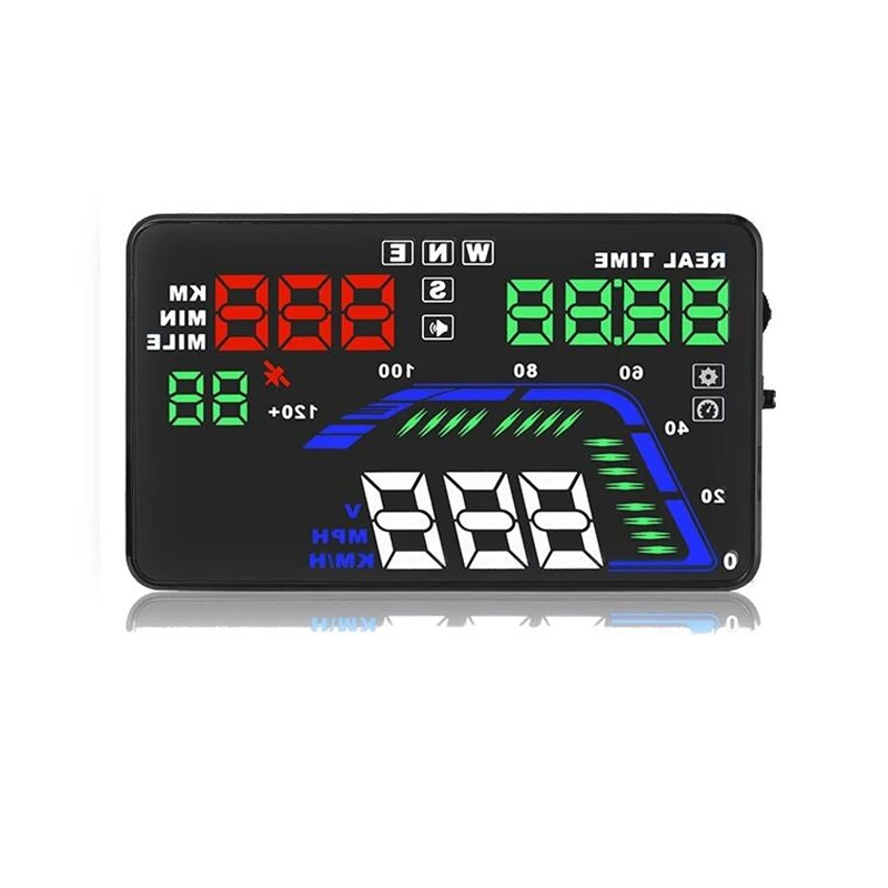 

5.5\" Modern Hud GPS Speedometer Car Head Up Display Speeding Alarm Digital Speed Windshield Projector On-board Computer Compass
