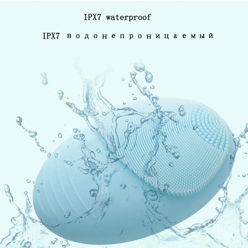 Electric face Facial Cleansing Brush foreoing Silicone Sonic Cleaner Deep Pore Cleaning Waterproof USB Ultrasonic Pore Cleaning