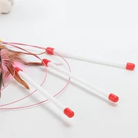 Interaktywna zabawka dla kota ze stali nierdzewnej zabawny piórko ptak z dzwonkiem molowy kij dla kotka gra Teaser różdżki zabawki artykuły dla kotów 4