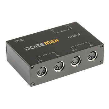 

DOREMiDi HUB-3 MIDI 3X3 Box USB MIDI Interface MIDI Box MIDI Controller Adapter Converter