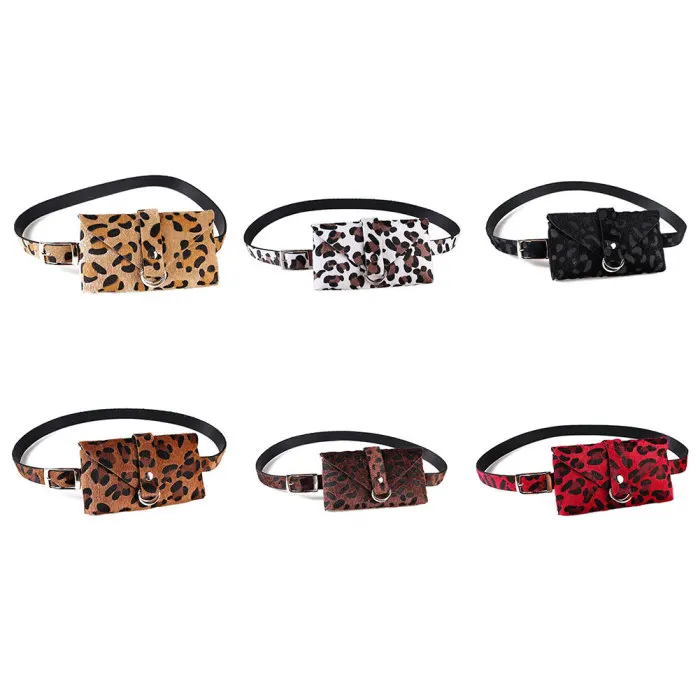 Women Waist Bag Leopard Adjustable Belt Pack Purse for Mobile Phone Keys Money KS-shipping