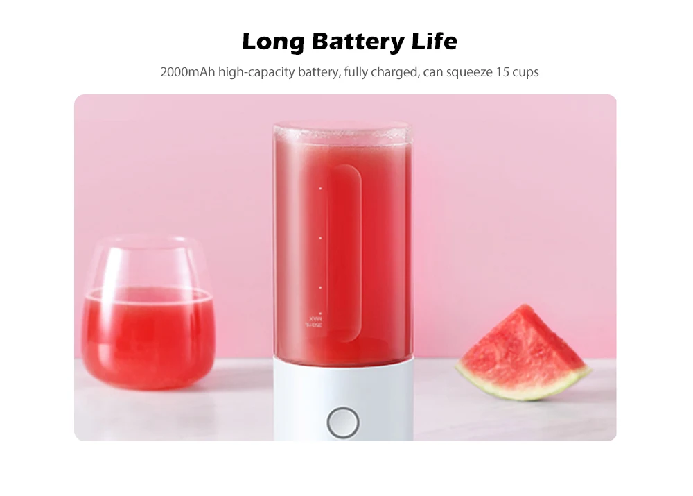 VIOMI 350ml Large Capacity Rechargeable Power Motor Food Grade Material Juicer Cup from Xiaomi youpin