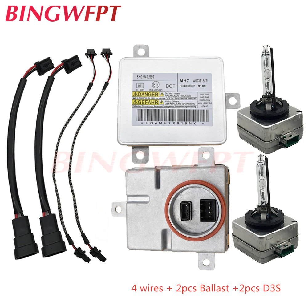 Aset-D3S 2 шт. D3S D4S D4R HID Blubs+ провода+ балласты 8K0941597 Ксеноновые Фары балласт модуль W003T20171 для Volkswagen Audi - Цвет: Aset-D3S
