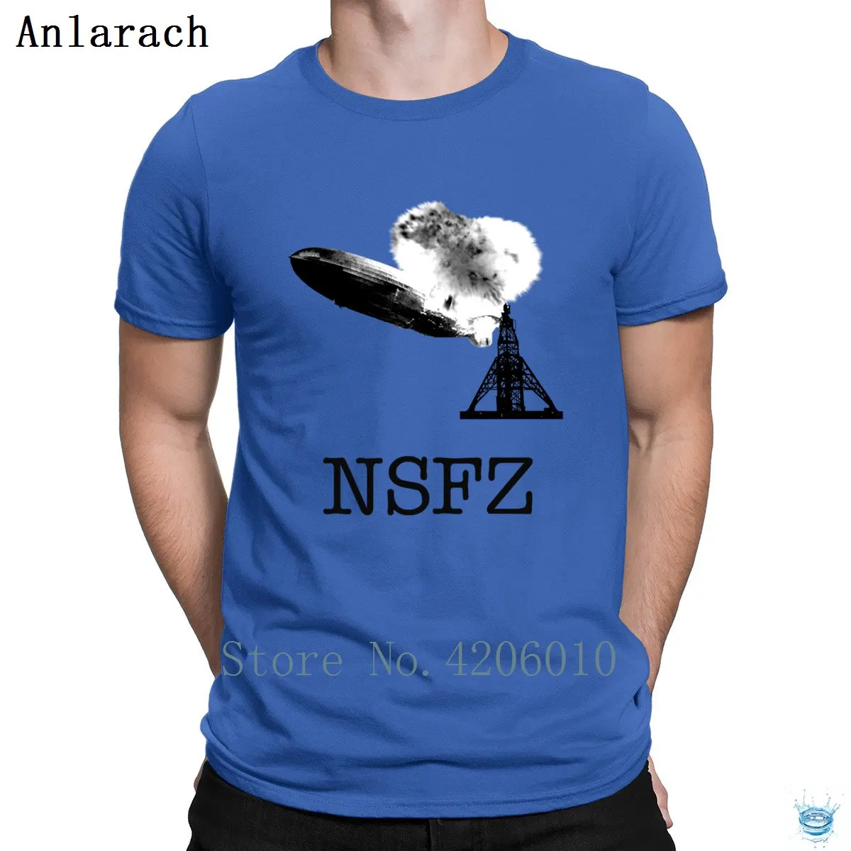 Не безопасная для Zeppelins Футболка Slim Fit Creature Top Tee натуральная футболка для мужчин весна осень круглый воротник Лучшая распродажа - Цвет: Royalblue