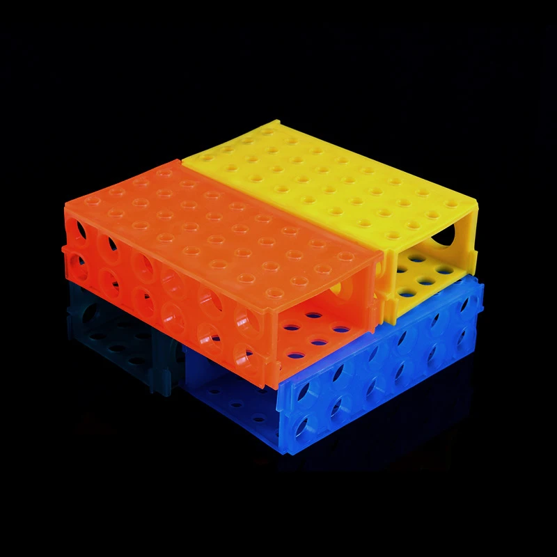 Plastic Test Tube Rack 4-sided Centrifuge Tubes Rack Microtube Combo 4 Way , ( 5 pcs )