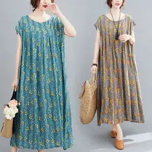 Fat MM adds fat to increase the size dress summer retro ancient ways printing high waist big put temperament long skirt Fat MM adds fat to increase the size dress summer retro ancient ways printing high waist big put temperament long skirt