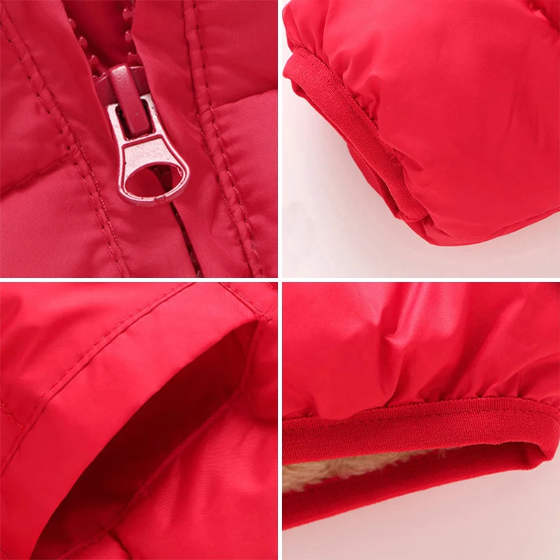 BINIDUCKLING Toddler Girl Boys Winter Down Coat Zipper Fleece Warm Thick Children's Coat Kid Down Jacket For A Girl Boy