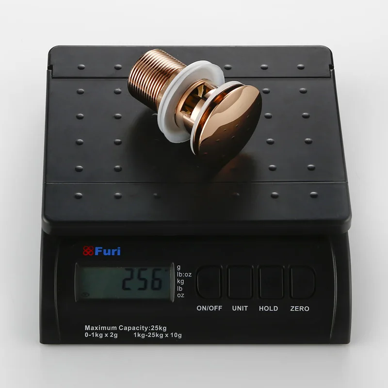 Bathroom Pop Up Drain Stopper Rose Gold Polished
