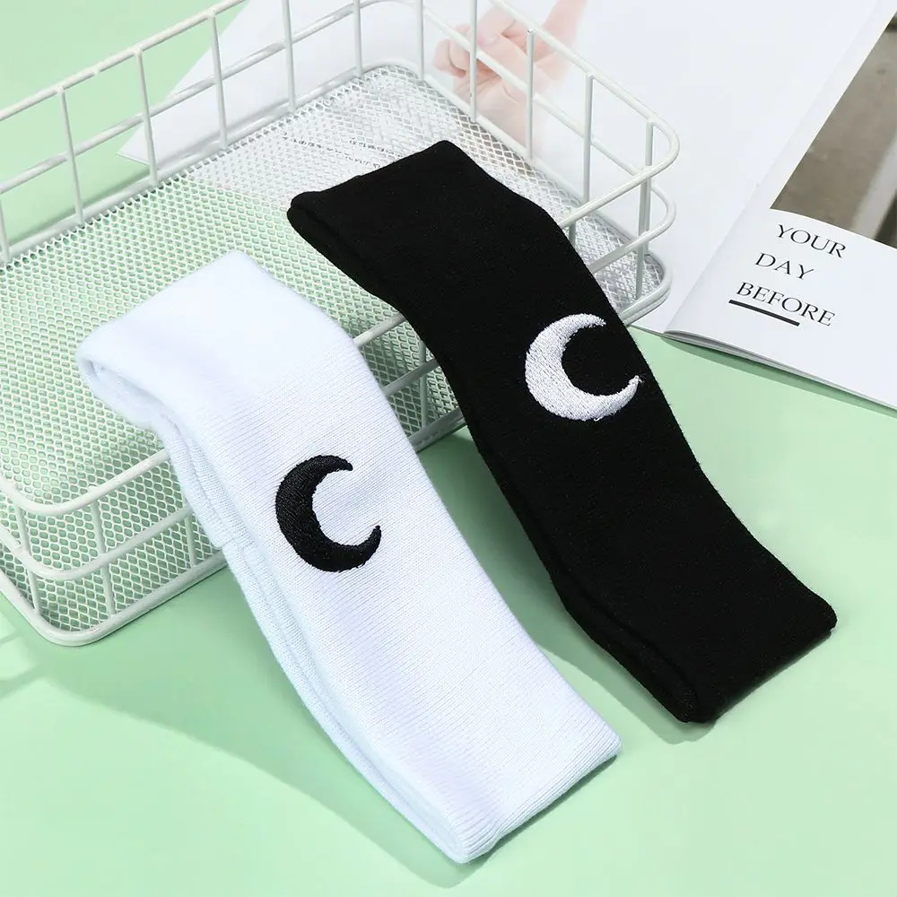 Sports Headbands Women Girls Yoga Hairband Moon Soft Elastic Dance Bandana Makeup Headwrap Moon Print Makeup Headwrap