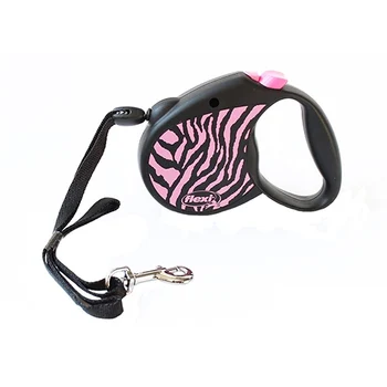 

FLEXI FLEXI SAFARI CORD rope leash for animals roulette 5 m size S pink zebra