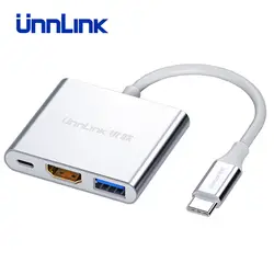 Unnlink USB C на HDMI Тип Кабеля C к адаптеру HDMI UHD 4K @ 60 Гц Thunderbolt 3 для MacBook Galaxy S10 S9 S8 режимом Dex Коврики 20 P30 P20