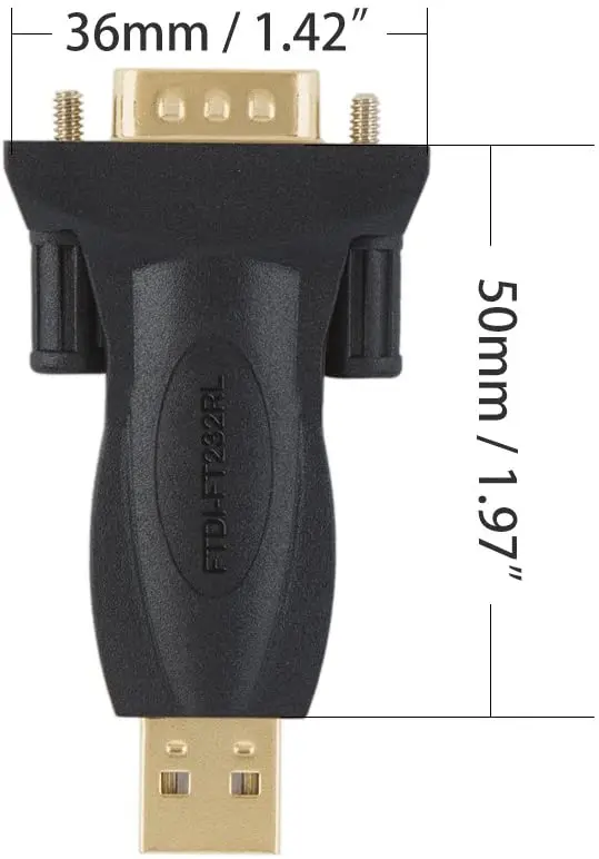Адаптер USB RS232 с чипсетом FTDI последовательный конвертер Male DB9 для кассового