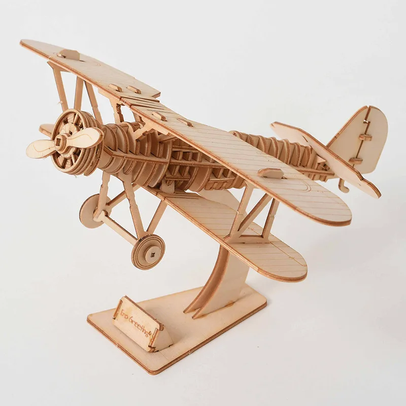 Laser Cutting DIY Sailing Ship Train Airplane Wooden Puzzle Puzzles for Adults Jigsaw YHN | Игрушки и хобби