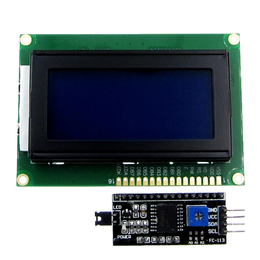 Blue and II I2C 1604 16X4 16*4 символьный ЖК-модуль ЖК-экран LCM желтый/синий светодиодный с подсветкой SPLC780 HD44780 контроллер IIC/iec - Цвет: Blue and II I2C