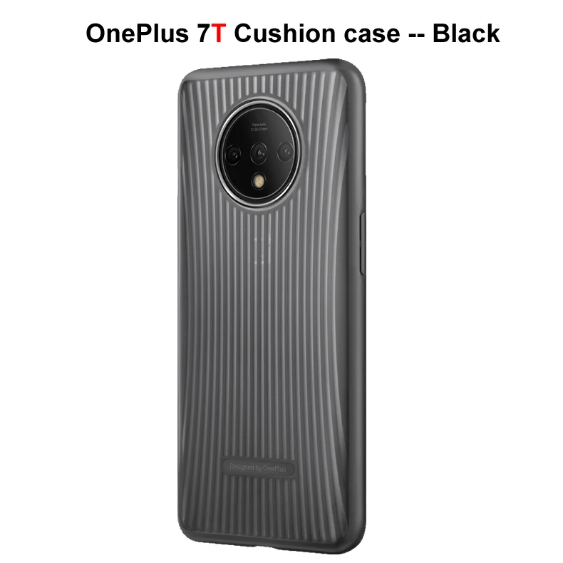 Официальный OnePlus 7 Oneplus 7 Pro 7T 7T Pro защитный чехол Karbon из углеродного песчаника нейлоновый бампер чехол задняя крышка оболочка - Цвет: 7T Cushion Black