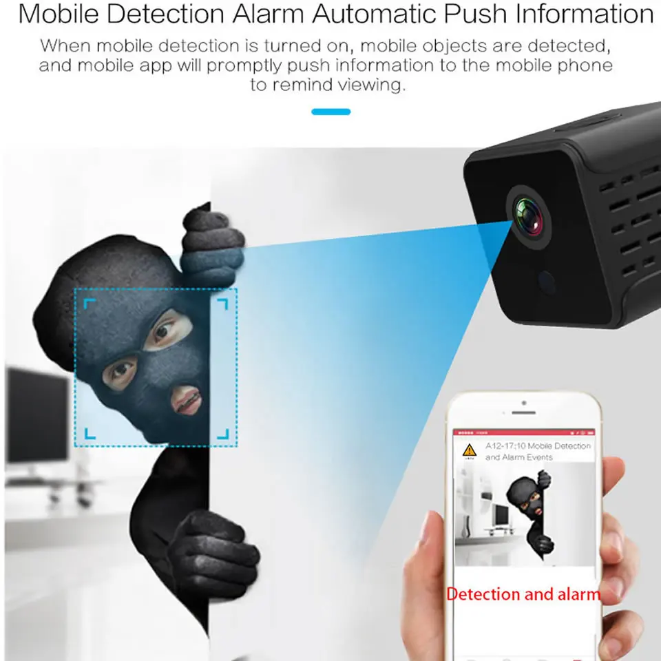 Мини-камера домашней безопасности, WiFi, ночное видение, 1080 P, беспроводная камера наблюдения, удаленный монитор, приложение для телефона, DVR видеокамера