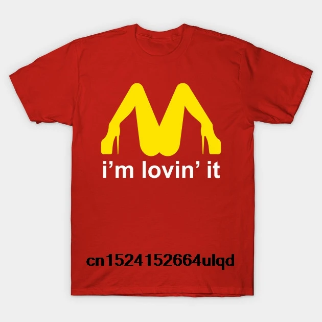 100% Cotton O-neck Custom Printed Tshirt Men T shirt Im Lovin It Mcdonalds Parody - Women T-Shirt | Мужская одежда