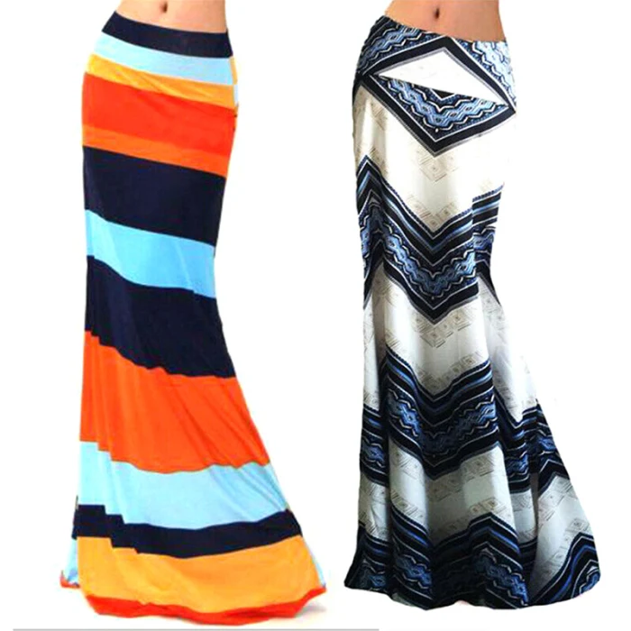 Красивые женские Boho Высокая талия Bodycon печать обёрточная юбка мода для лета пляжные вечерние LXH