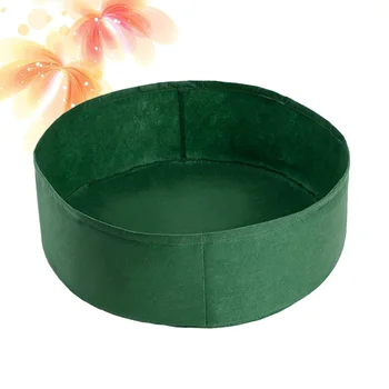 

Felt Planting Barrel Indoor Outdoor Round Planting Bag Non-woven Portable Rural Garden Seedling Cultivation Bag (Army Green)
