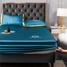2 3 Pcs Washable Ice Silk Bed Sheet Cool Mat Set Summer fitted sheet Household Air