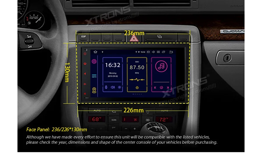 XTRONS " Android 9,0 Восьмиядерный Plug Play дизайн для Audi A4 S4 RS4 2002-2008 gps навигация Автомобильная Мультимедийная система 4G 64G без DVD
