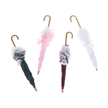 2019 בעבודת יד בובת של רקום מטריית עבור בובות צעצוע אביזרי סגנון חדש מתנה לילדים תחרה מטריית בובת אבזרים(China)