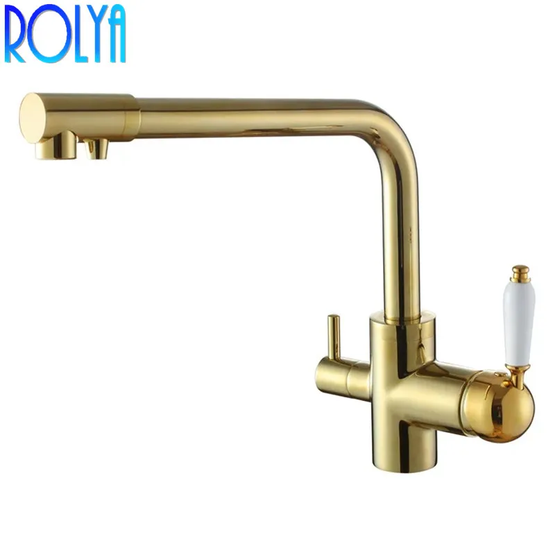 

Victoria Golden Tri Flow Kitchen Faucet Purified Water 3 Way Water Filter Tap Rolya Aliexpress Online