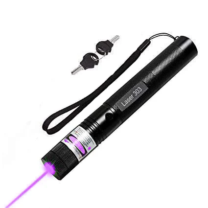 Purple Laser 303 Высокая мощность Зеленая лазерная указка военная мощь Фиолетовый Красный лазерный прицел 5000 м 532 Нм лазерная ручка охотничий лазер - Цвет: Purple Laser 303