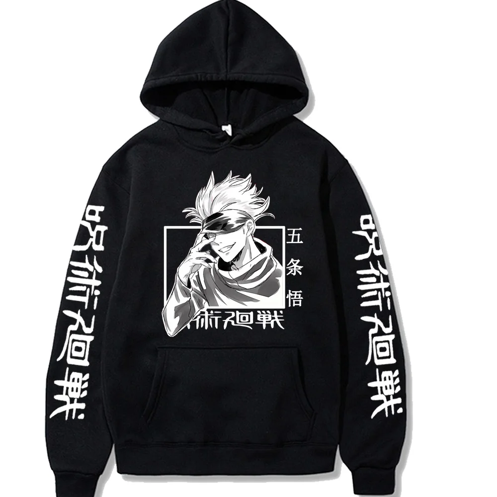 Jujutsu Kaisen Hoodie Hip Hop Anime Pullovers Tops Loose Long Sleeves Autumn Man Cloth