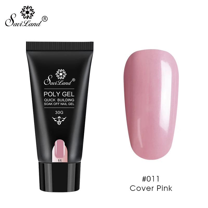 cover pink SAVILAND 30g Color Changing Poly Gel Acryl Gel UV Builder Gel Clear Pink Varnish Soft No Burnning Cover Natural Gel Polish - Цвет: cover pink