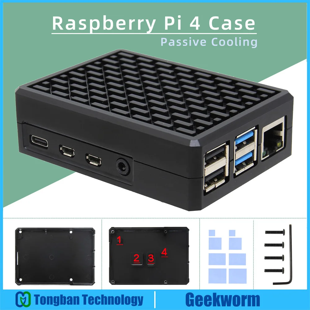 gray Aluminum Shell Enclosure Case Box for Geekworm Raspberry Pi 2 Model new 