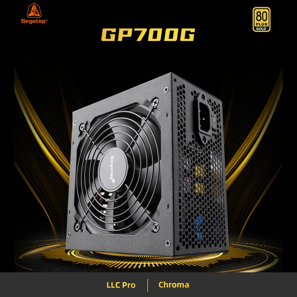 Segotep 600 Вт GP700G PC компьютерный блок питания игровой 12 В активный PFC 80Plus ЗОЛОТОЙ