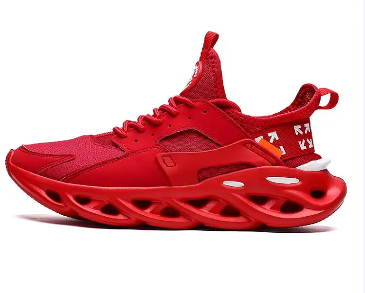 Для Мужчин's Большие размеры новые летние Повседневное обувь спортивная дышащая обувь Для мужчин женская обувь повседневные кроссовки - Цвет: Красный