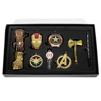 

New Anime Avengers 4 Final Battle Raytheon Captain Unlimited Gloves Alloy Weapons Shield Set Accessories Cosplay