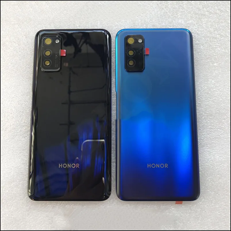 3D закаленное стекло задняя крышка для huawei Honor V30 запасные части Задняя крышка батареи корпус+ крышка вспышки+ объектив камеры