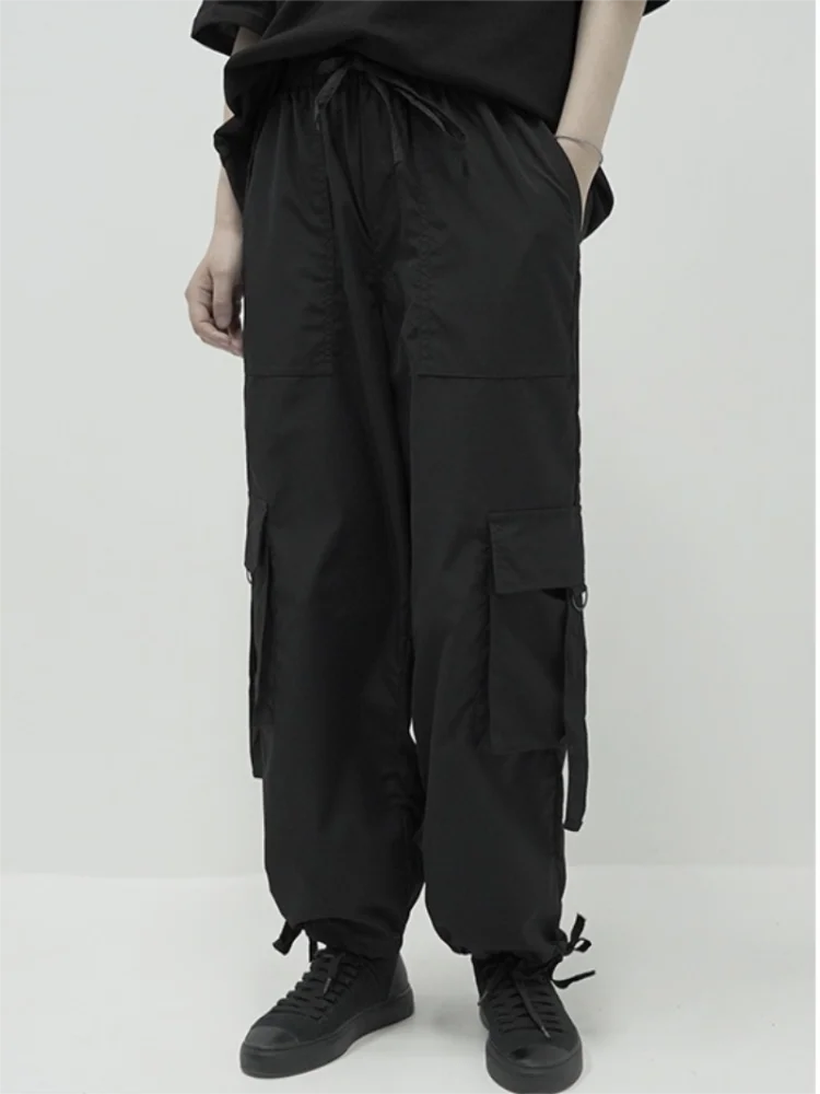 2021 Yamamoto Style Pantaloni Casual Da Uomo Pantaloni Dritti Estivi Leggings Pantaloni Cargo Pantaloni A Fascia