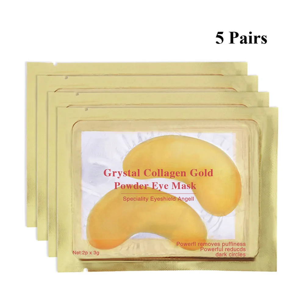 5 pair gold2 AMEIZII 10 шт = 5 упаковок 24 к Золотая кристальная коллагеновая маска для глаз патчи для глаз темные круги удаляющие Антивозрастные увлажняющие патчи для сна - Цвет: 5 pair gold2
