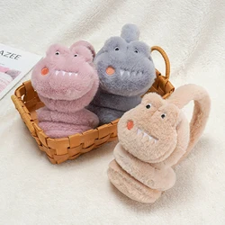 1PC Plush Earmuff Pure Color Sweet Small Fresh Comfortable Plush Earmuffs Korean Version All-match Warm Riding Earmuffs