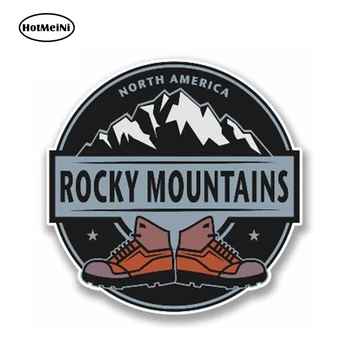 

HotMeiNi 13cm x 13cm Car Sticker Rocky Mountains Vinyl Sticker NORTH AMERICA Laptop Travel Luggage Waterproof Car Styling