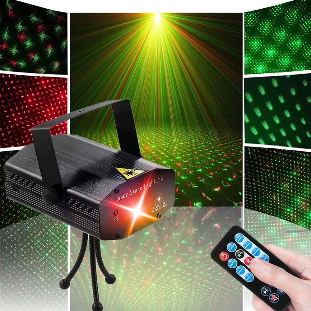 

Mini DJ Disco Light LED red blue Projector DJ Laser Light LED Stage Lighting for Christmas Wedding Birthday Party DJ Lamp