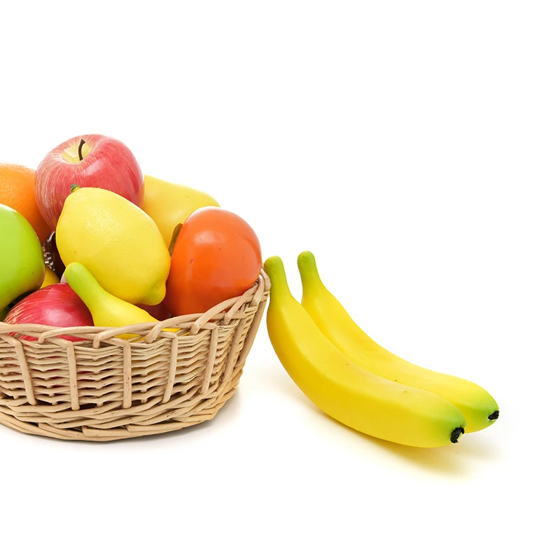 1 шт. пластиковые искусственные фрукты, арбуз, яблоко, апельсин, груша, лимонный манго, персик, виноград, банан, аксессуары для украшения дома