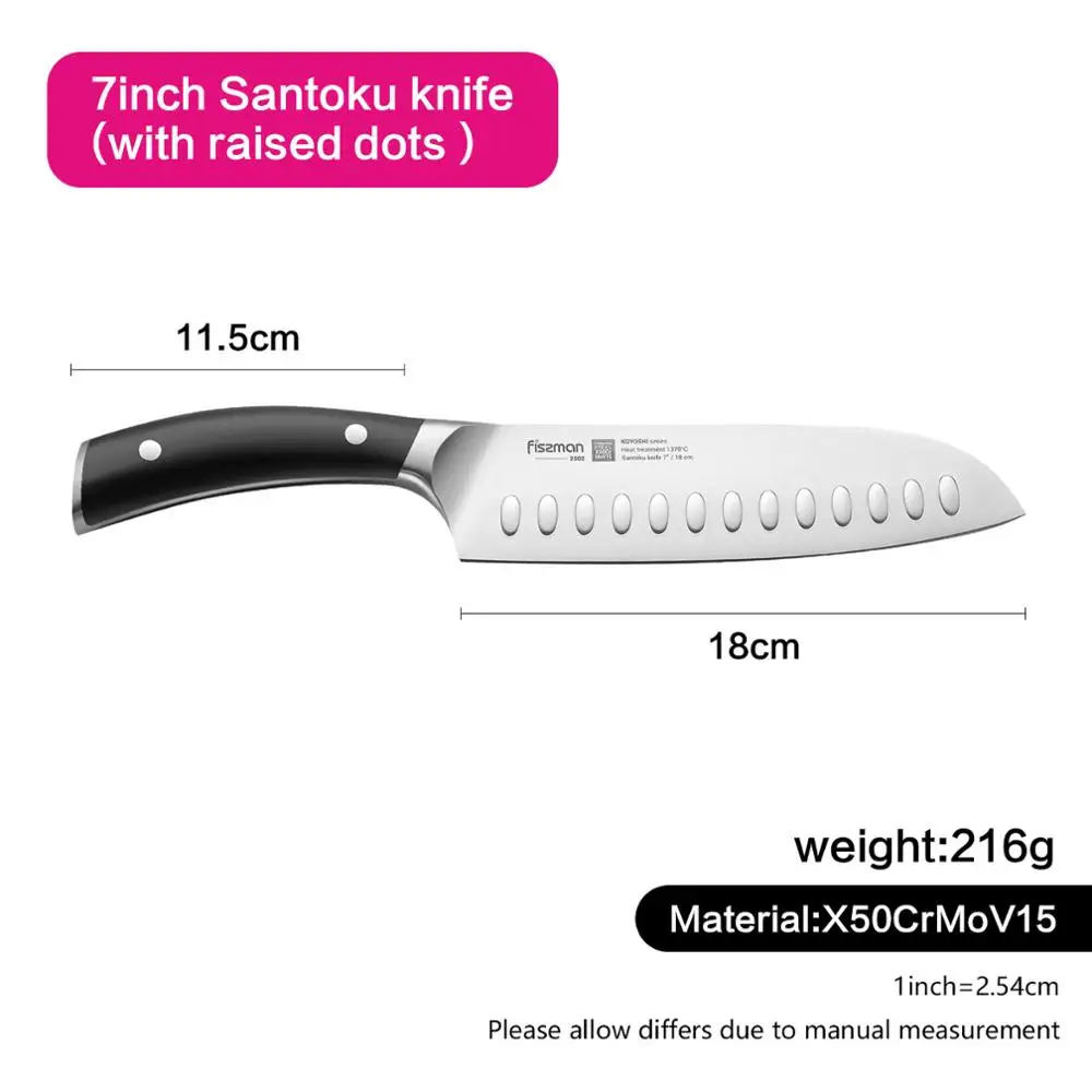 Model 2502 Серия FISSMAN KOYOSHI, высококачественные кухонные ножи из немецкой стали, нож Santoku - Цвет: Model 2502