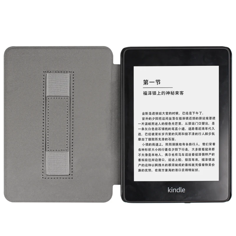 For Kindle 11th Fabric Smart Case with Hand Strap for Paperwhite 10th Hard Cover for Kindle Paperwhite 5/6/7th Protective Shell e-reader hand
