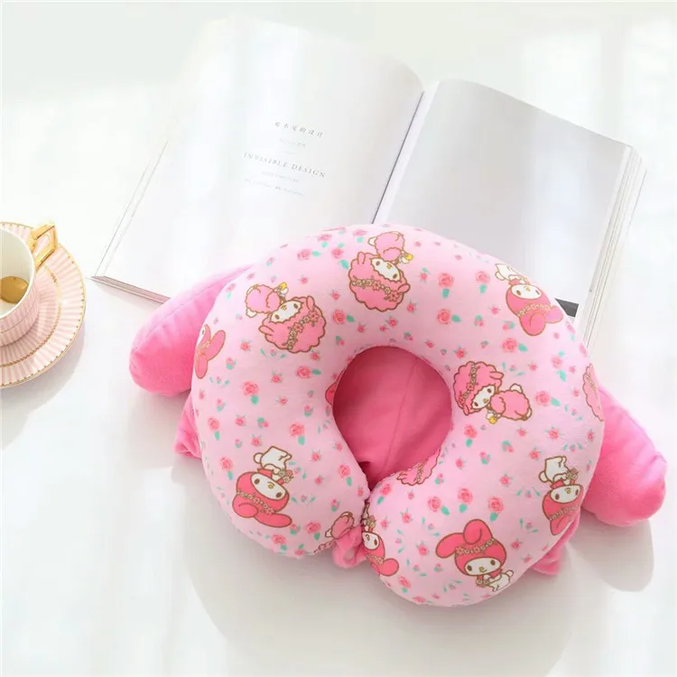 Милая плюшевая игрушка мультяшная Мелодия Cinnamoroll со шляпой стерео u-образная Подушка Мягкая набивная подушка для шеи подарок на день рождения Рождество#3578