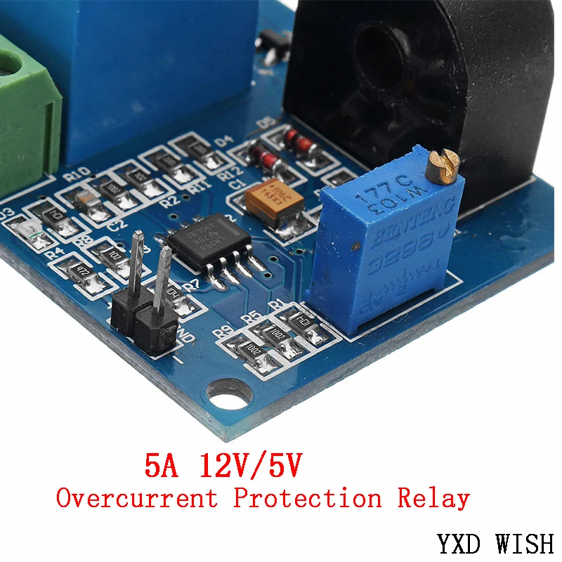 Überstromschutz 5V 0-5A Wechselstrom-Erkennungssensormodul Relaismodul 