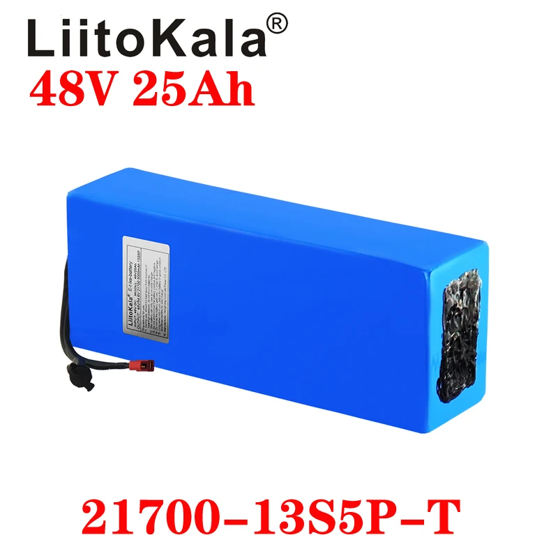LiitoKala 48V 25Ah Electric Bike Triangle Battery 21700 5000mAh 13S5P